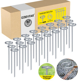GZBEVITAR landscape pins circle top 6-inch in use to stabilize fabric and garden beds