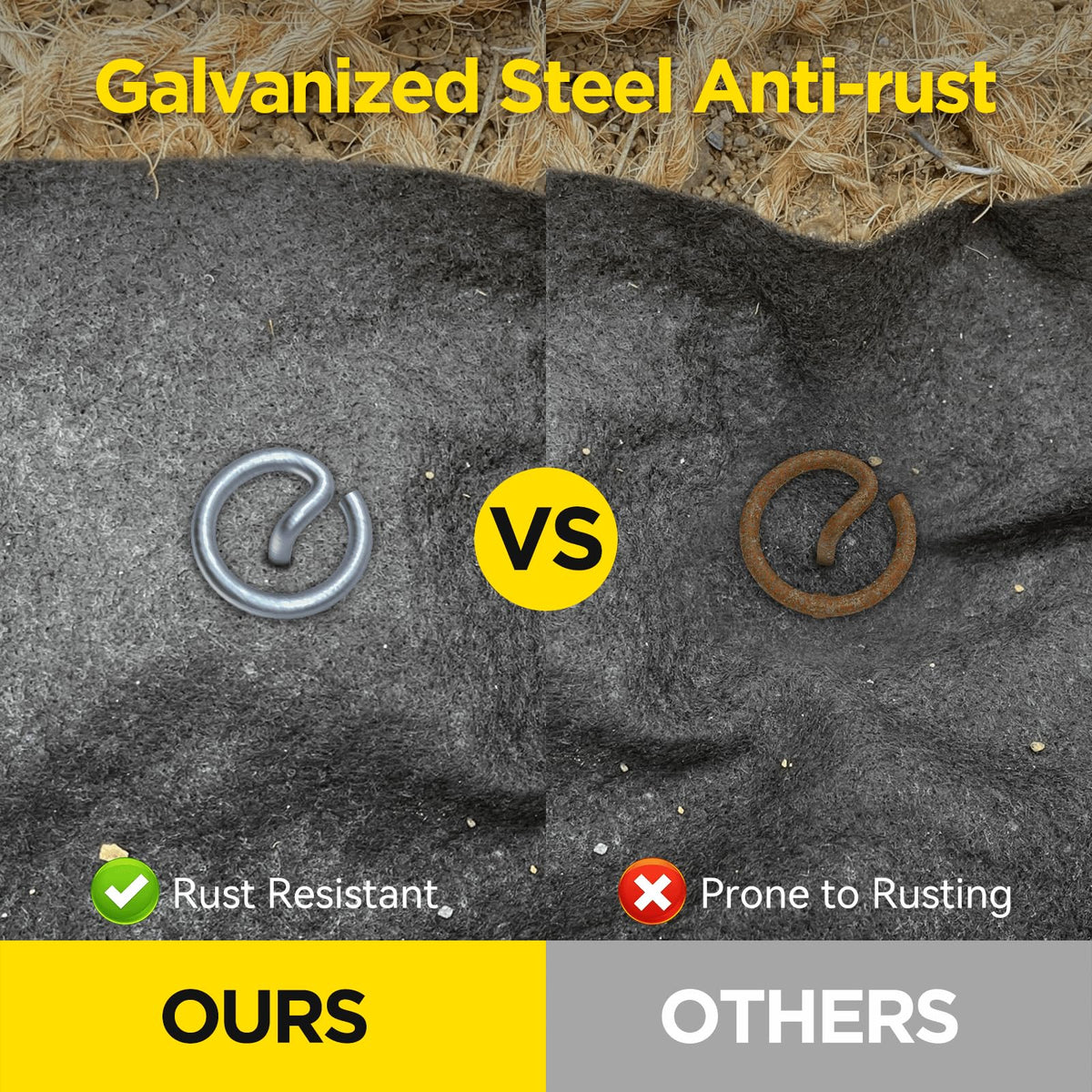 GZBEVITAR galvanized landscape pins resist rust for outdoor use