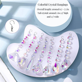 GZCGLN crystal prisms colorful pendants reflect vibrant hues