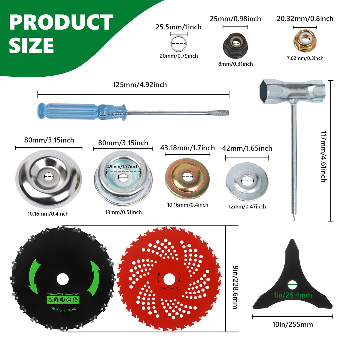 GZJoSum 9x20T round chainsaw tooth blade ideal for quick trimming