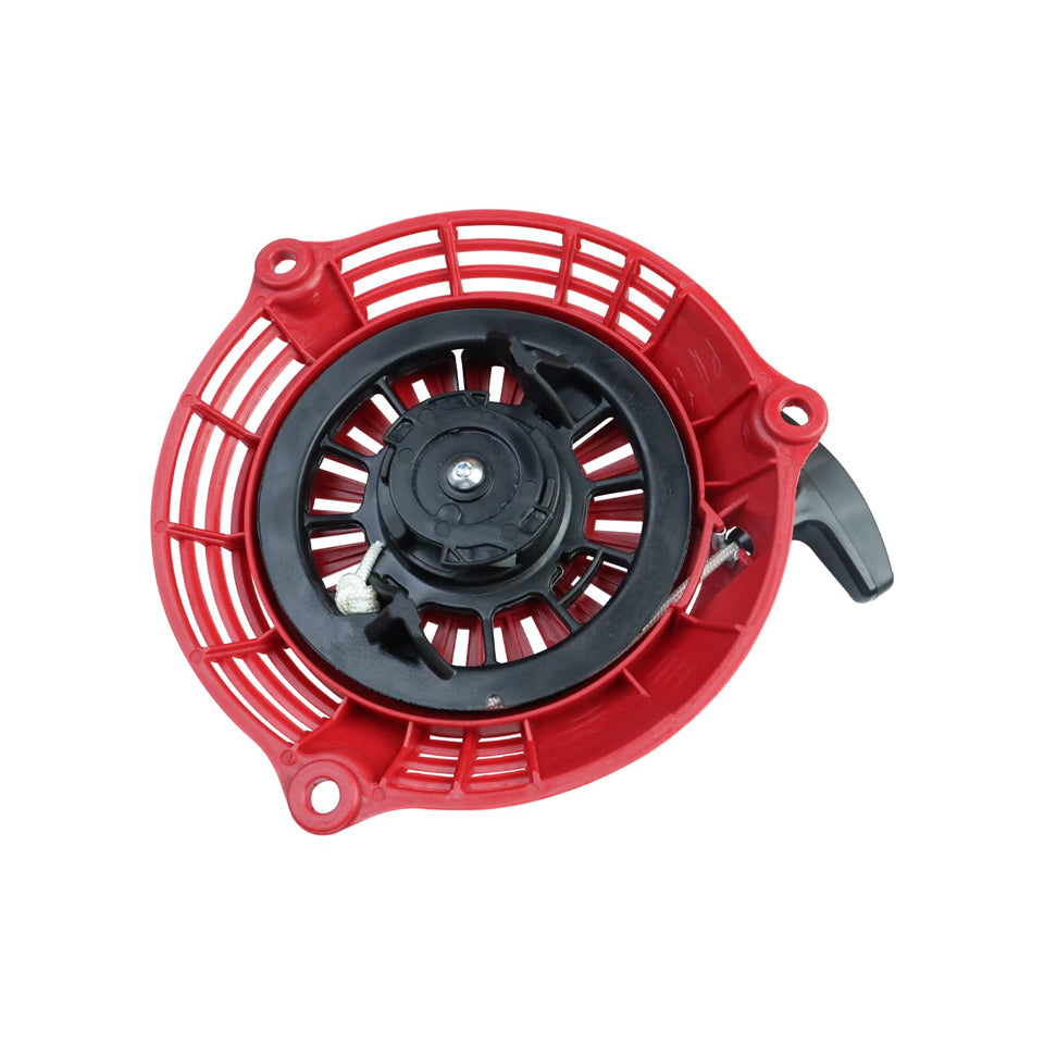 GZZTORES recoil starter for Honda GC135/GC160 with red housing, durable pull action.