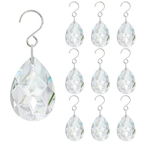 H&D Hyaline and Dora 38mm clear teardrop prism for chandeliers; adds sparkle