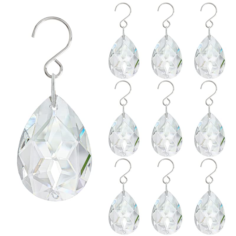 H&D Hyaline and Dora 38mm clear teardrop prism for chandeliers; adds sparkle