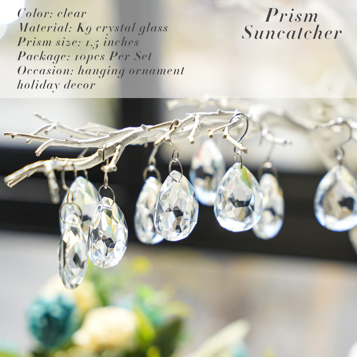 H&D Hyaline and Dora teardrop prism enhances light reflection in sunlit rooms