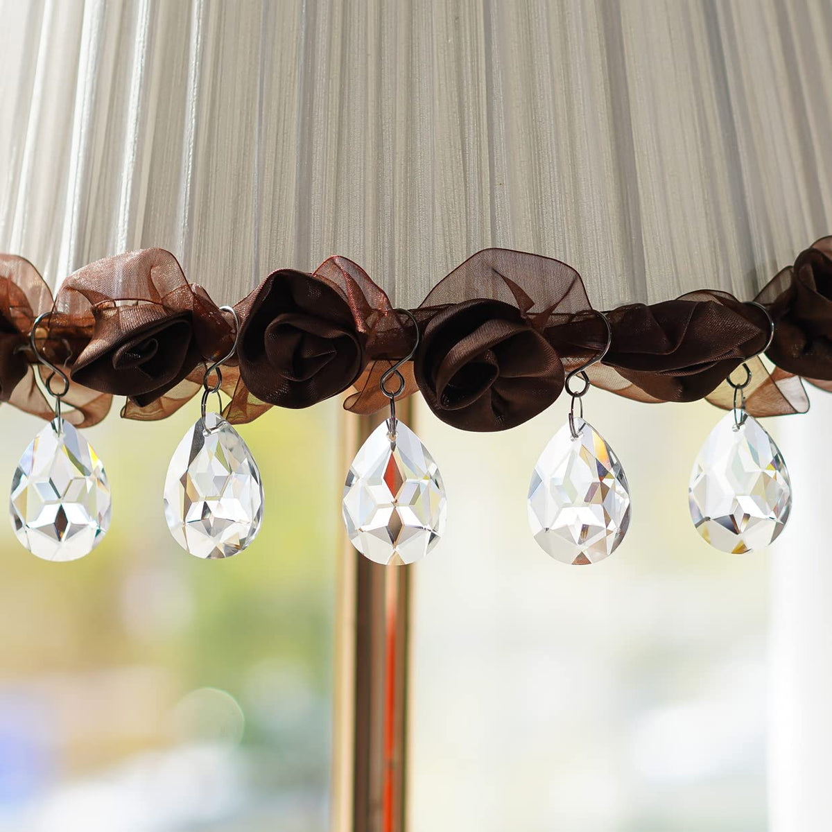 Clear teardrop prisms for suncatchers and decorative windows