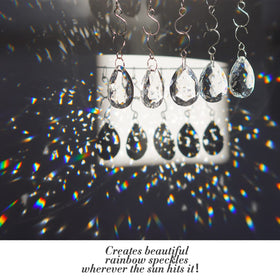 Prisms suitable for weddings and festive decor, catching colorful rays