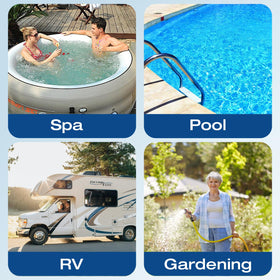 H&G Lifestyles high-capacity hose filter supports up to 20,000 gallons of pool water