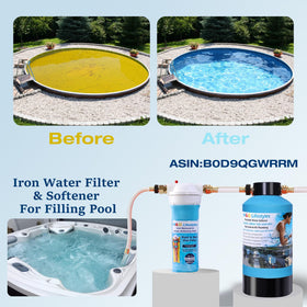 H&G Lifestyles hose filter for well water guards against iron before pool filling