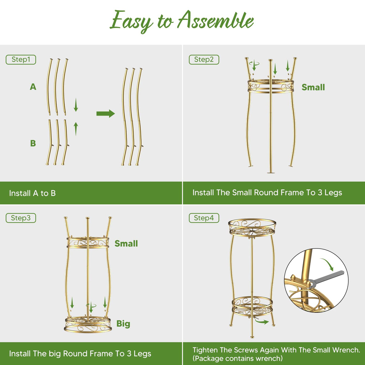 H HOMEXIN compact base footprint supports two pots on about 12 inch diameter
