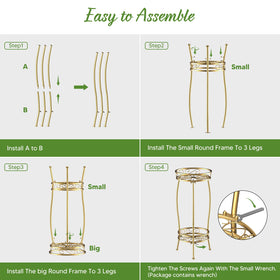 H HOMEXIN compact base footprint supports two pots on about 12 inch diameter