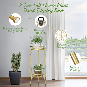 H HOMEXIN plant stand side view showing corner-friendly design for versatile placement