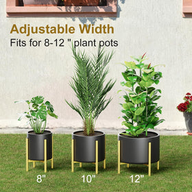 H HOMEXIN sturdy steel frame supports heavier pots safely.