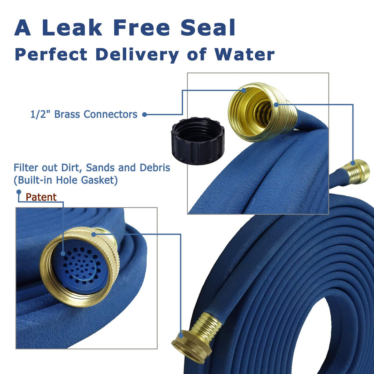 H2O WORKS all-weather hose image demonstrates flexible performance in varying temperatures