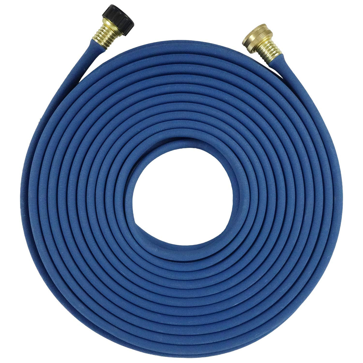 H2O WORKS flat soaker hose 50ft demonstrates even irrigation for garden beds