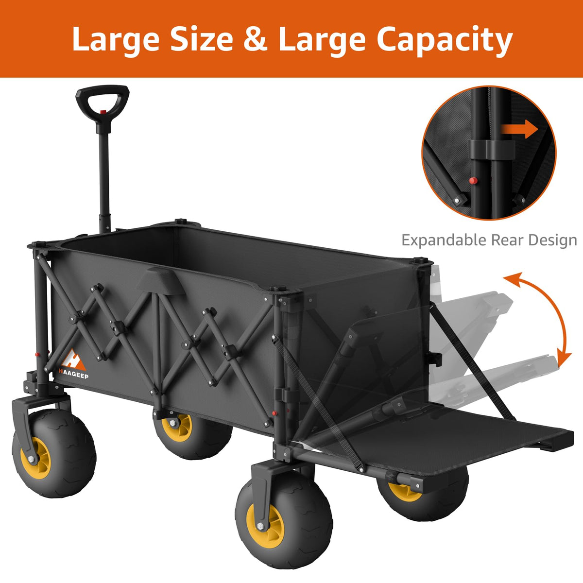 HAAGEEP 600D waterproof fabric keeps items protected in rain or spray.