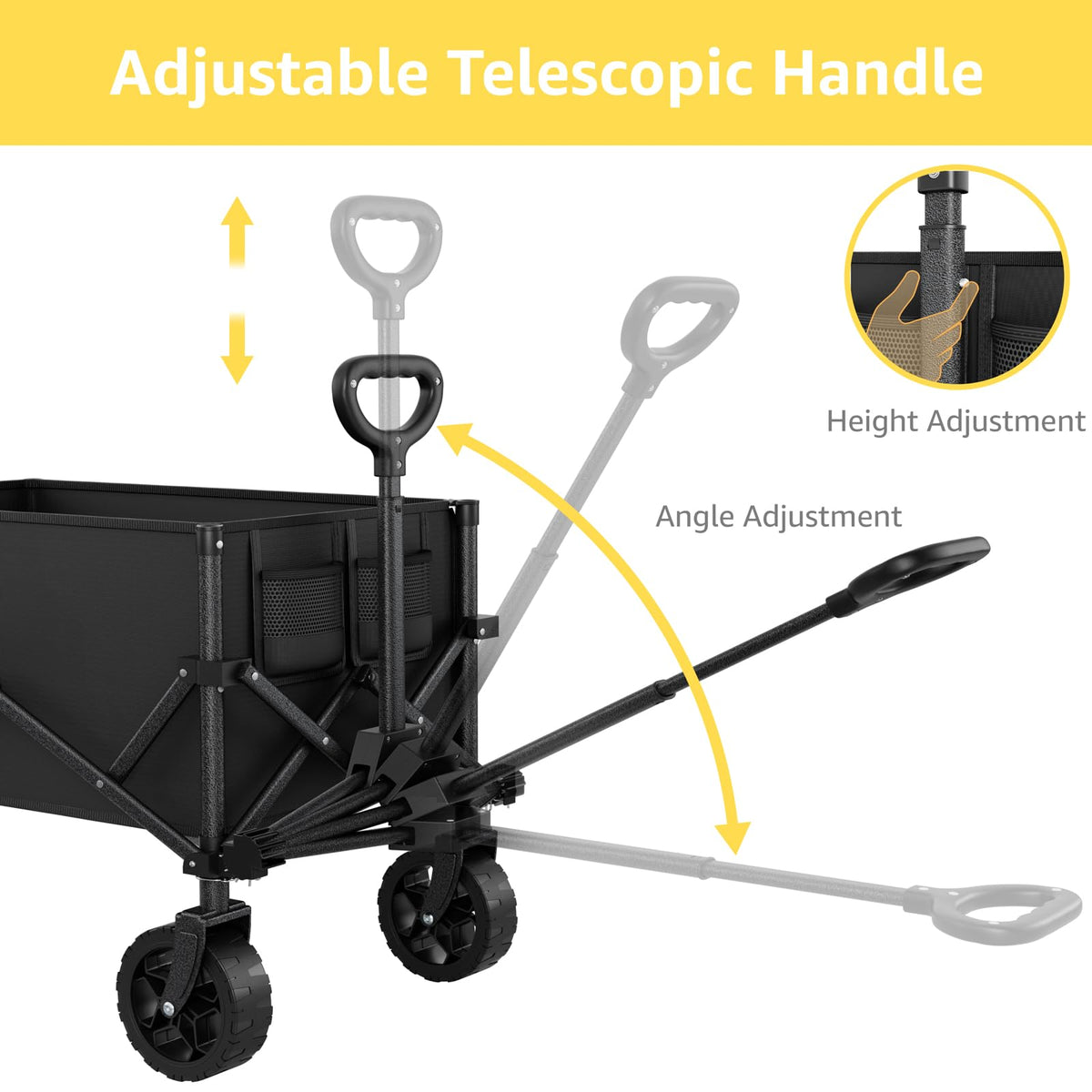 HAAGEEP collapsible wagon all terrain use for camping and shopping