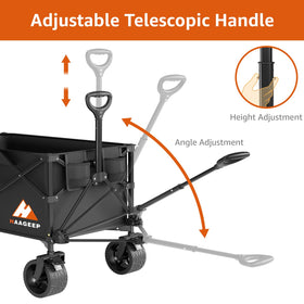 HAAGEEP Collapsible Wagon ideal for camping groceries and garden tasks