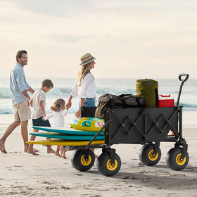 HAAGEEP wagon in use during a family picnic with loaded gear.