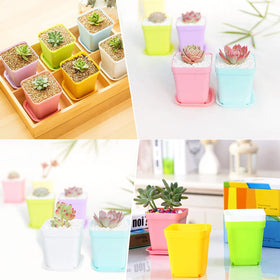 Haawooky square white plant pot blends with decor