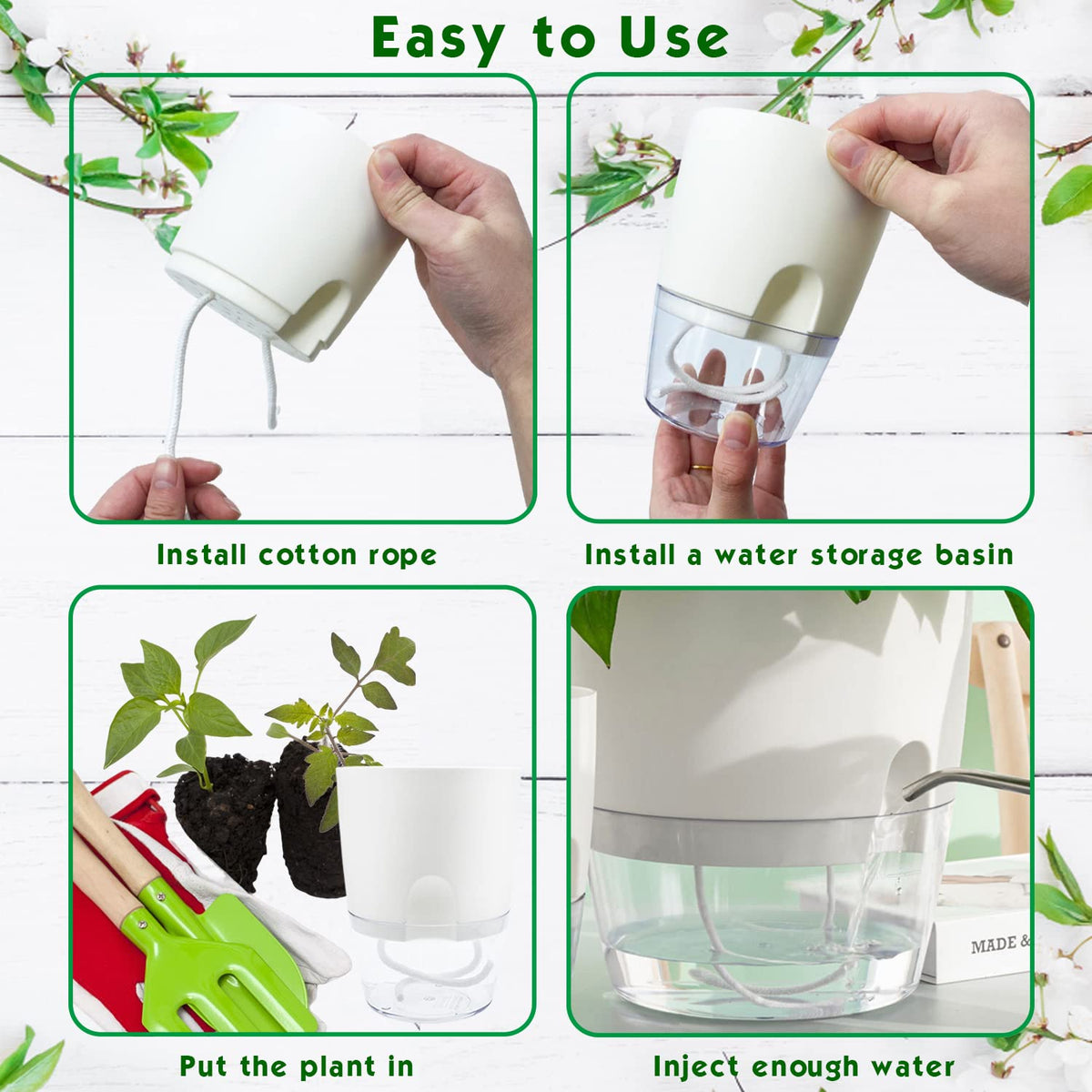 Haawooky high-quality plastic planters are lightweight, durable, and suitable for indoor or outdoor use.