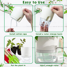 Haawooky high-quality plastic planters are lightweight, durable, and suitable for indoor or outdoor use.
