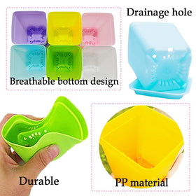 Haawooky square pot saucers prevent spills and surface mess