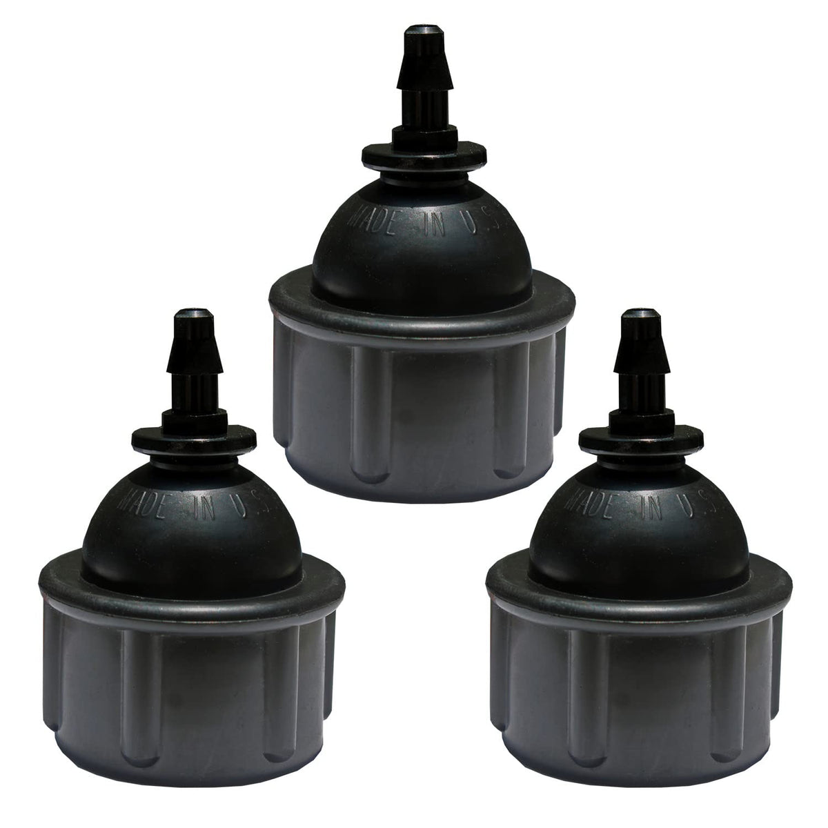 Habitech 3-pack 1/4-in tubing to faucet adapter installed on faucet for easy watering.