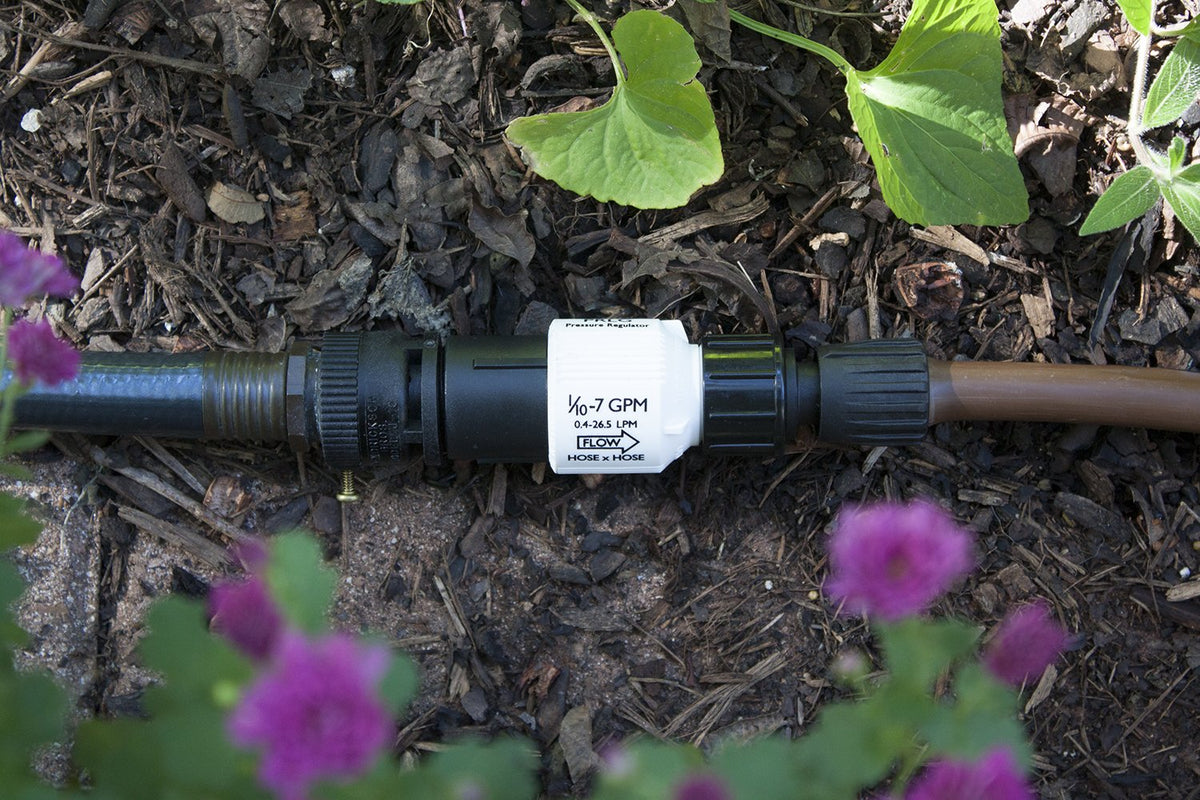 Habitech backflow preventer protects water supply during irrigation.