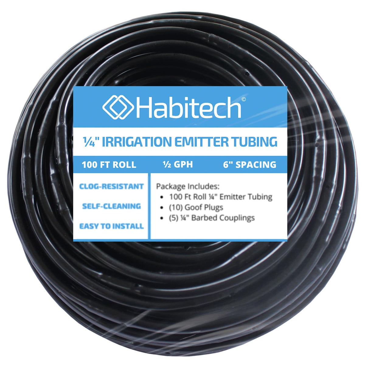 Habitech durable tubing withstands outdoor conditions and foot traffic.