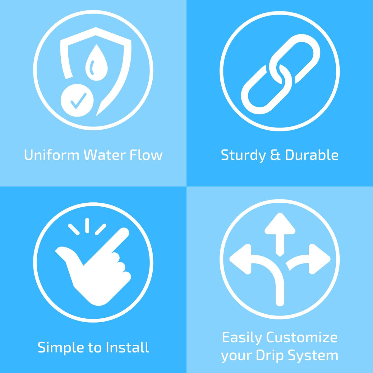 Habitech emitters along tubing visible for simple maintenance.