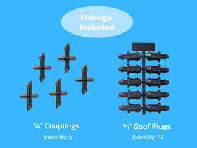 Habitech included fittings demonstrate quick connections to the main line.