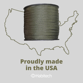 Habitech strap preventing snow-induced branch damage on a landscape tree