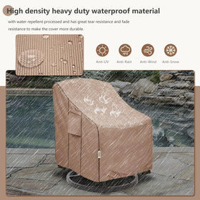 Hadisi 30W x 34D x 36H patio chair cover for Adirondack and swivel chairs