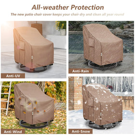 Hadisi tear-resistant outdoor chair cover protecting furniture from moisture
