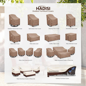Hadisi waterproof cover for swivel chair with UV resistance keeps colors bright