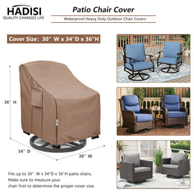 Hadisi windproof chair cover features adjustable bottom to resist strong gusts