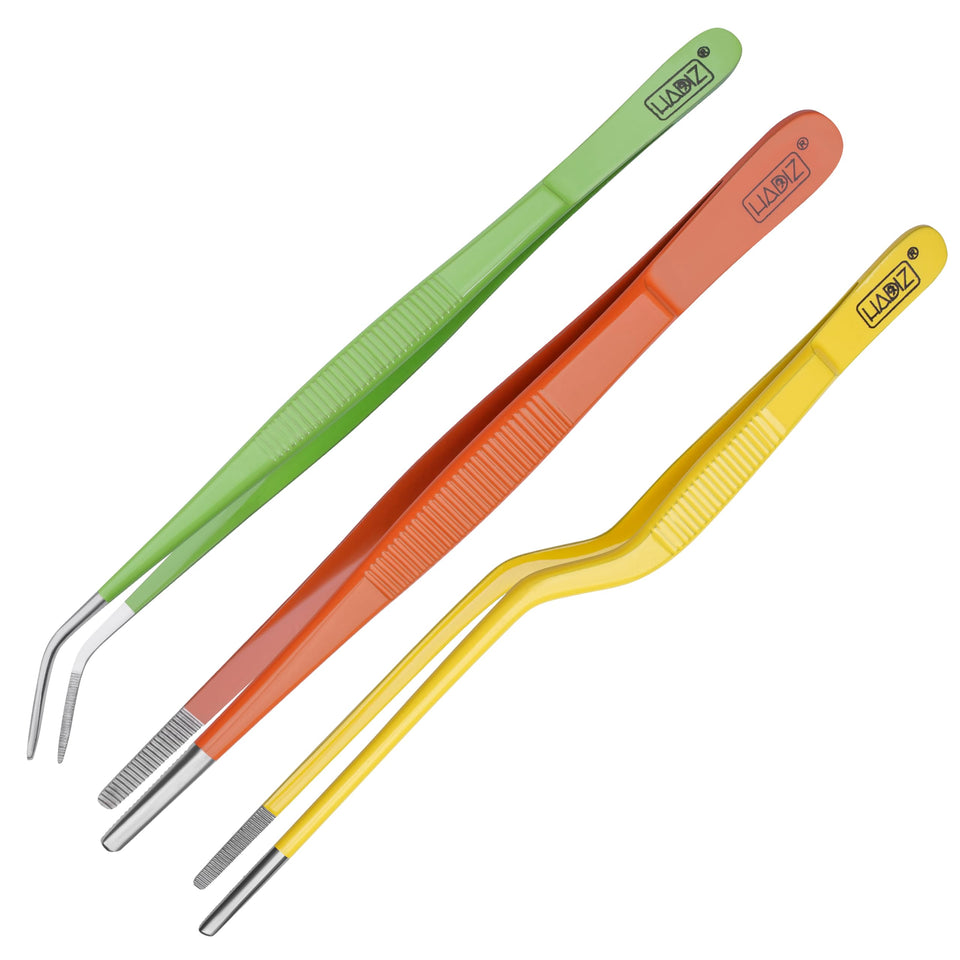 HADIZ garden tweezers set of 3 with 15 cm tips for precise plant handling