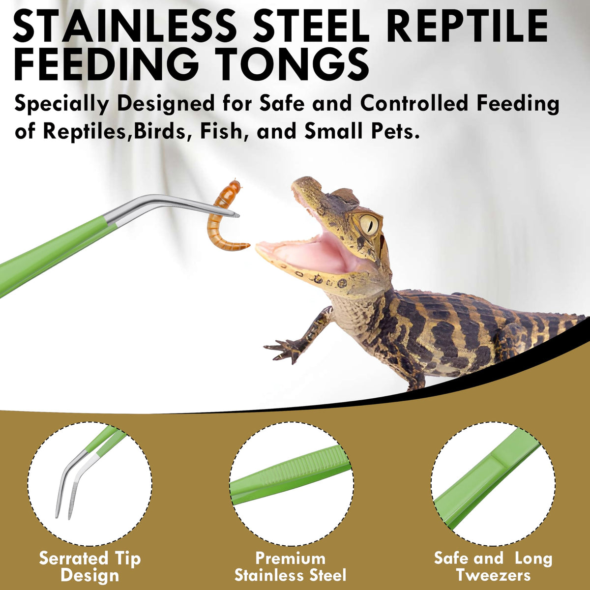 HADIZ terrarium care tweezers enable clean removal of debris and dead leaves