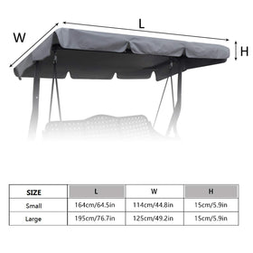 Hagsfire large swing canopy providing shade for family gatherings on the porch.