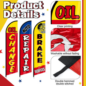 Hahafelt 12ft outdoor flag banner boosts storefront visibility.