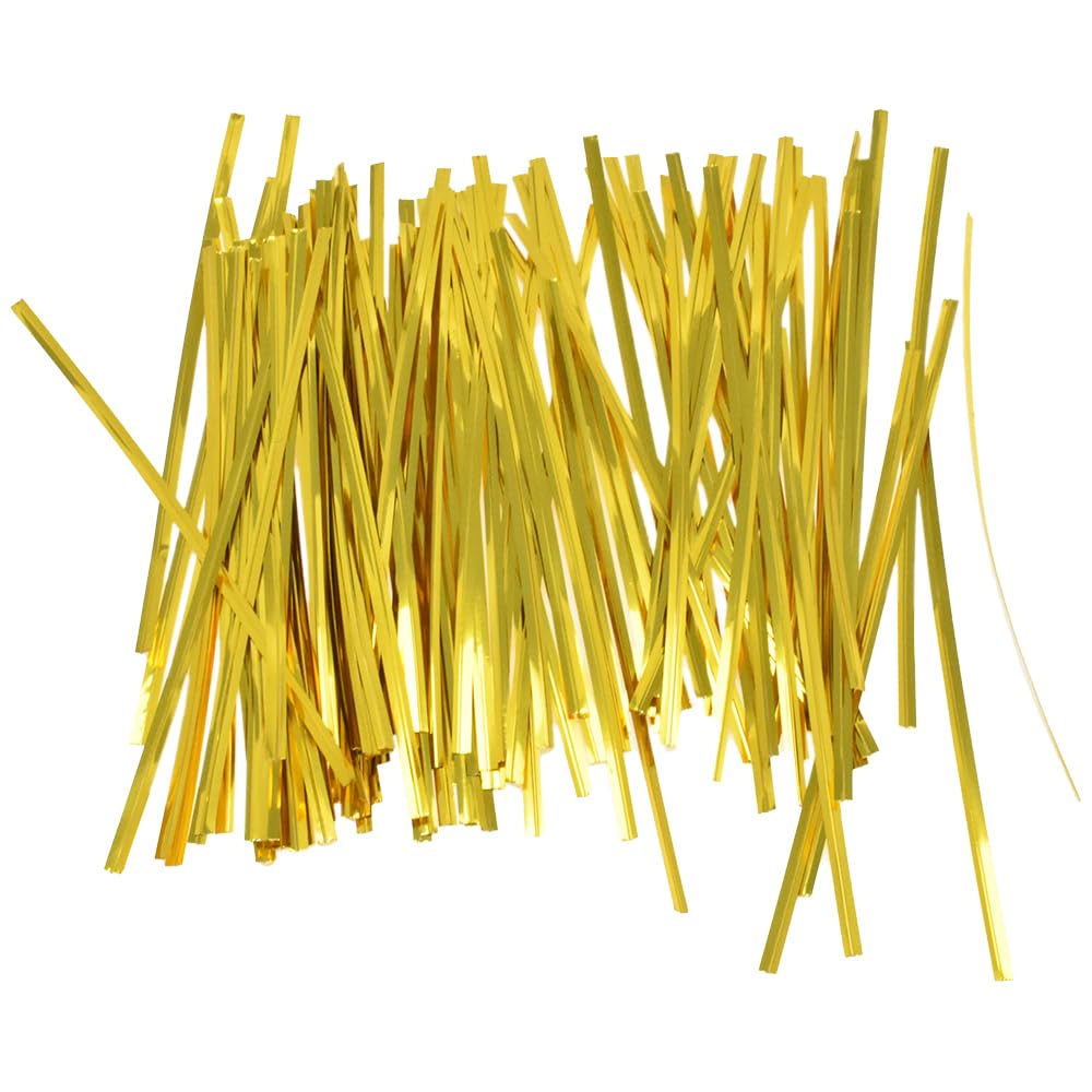 HAHIYO gold twist ties for elegant packaging and quick seals.