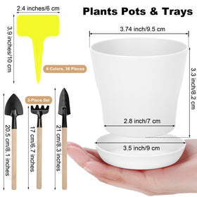 Hahood 4-inch nursery pots ideal for mini plants and herbs