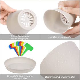 Hahood durable resin material delivers lightweight sturdy pots