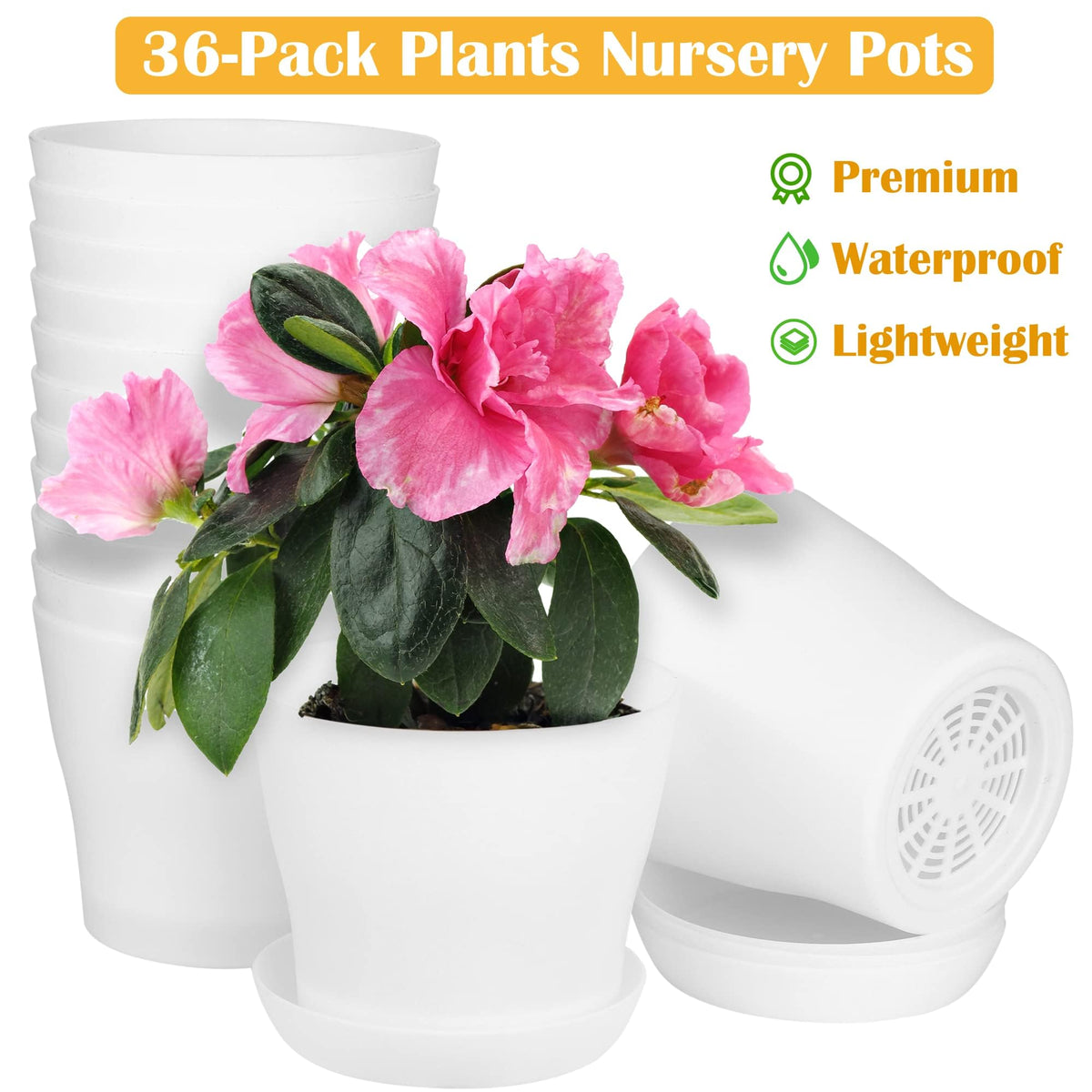 Hahood durable resin pots resist fading and daily handling