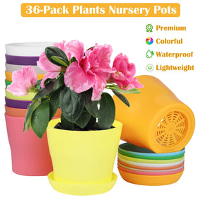 Hahood durable resin plastic pots, lightweight and non-toxic.