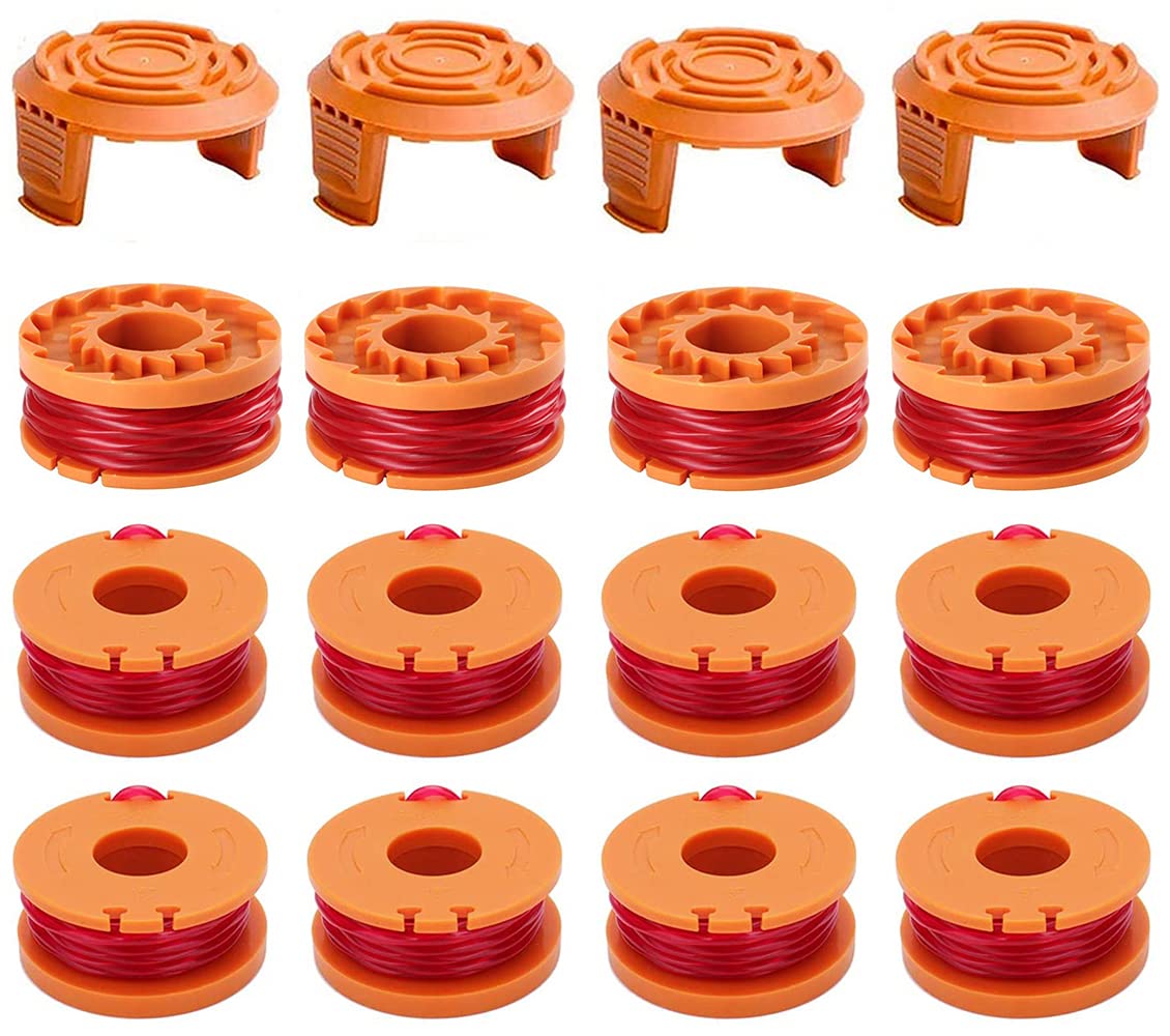 Haibro Worx 16-pack spool ready for quick replacement during mowing