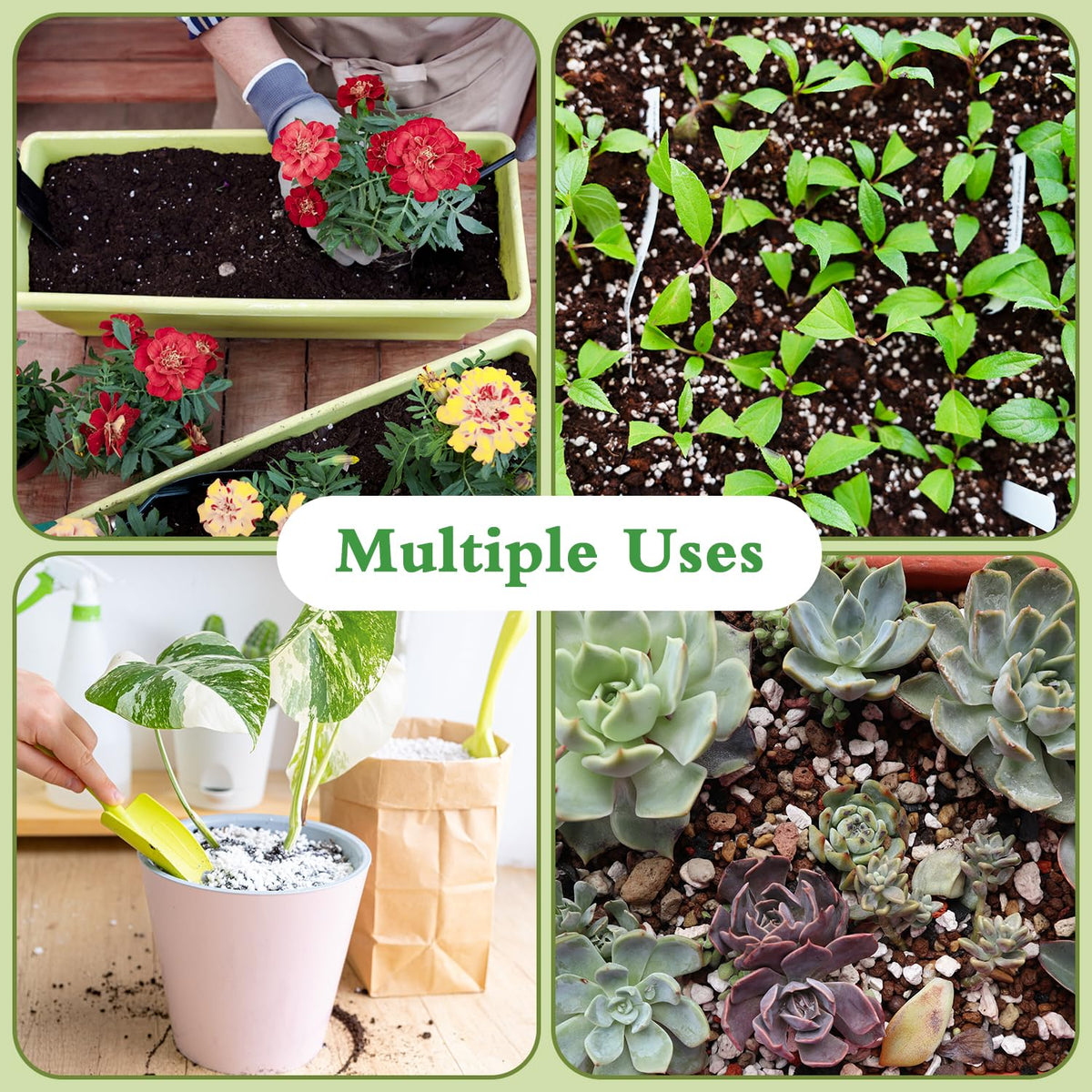 HAINANSTRY Perlite supports indoor and outdoor gardening setups.
