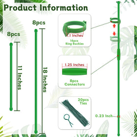 HAINANSTRY plant stakes 11-inch setup suitable for compact indoor plants