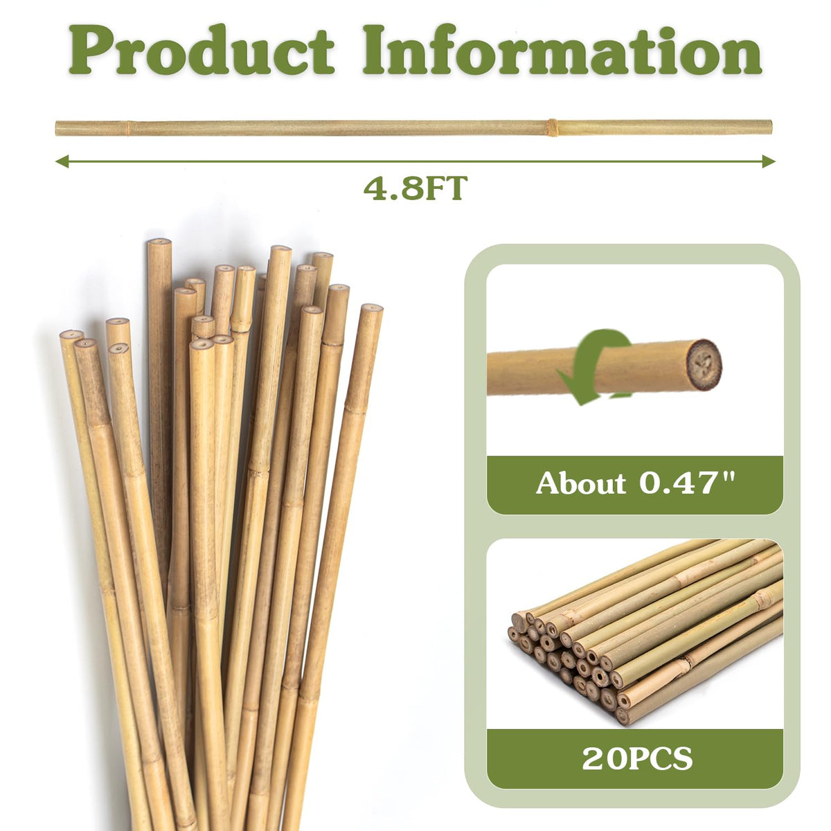 HAINANSTRY reusable eco-friendly bamboo sticks reduce waste season after season