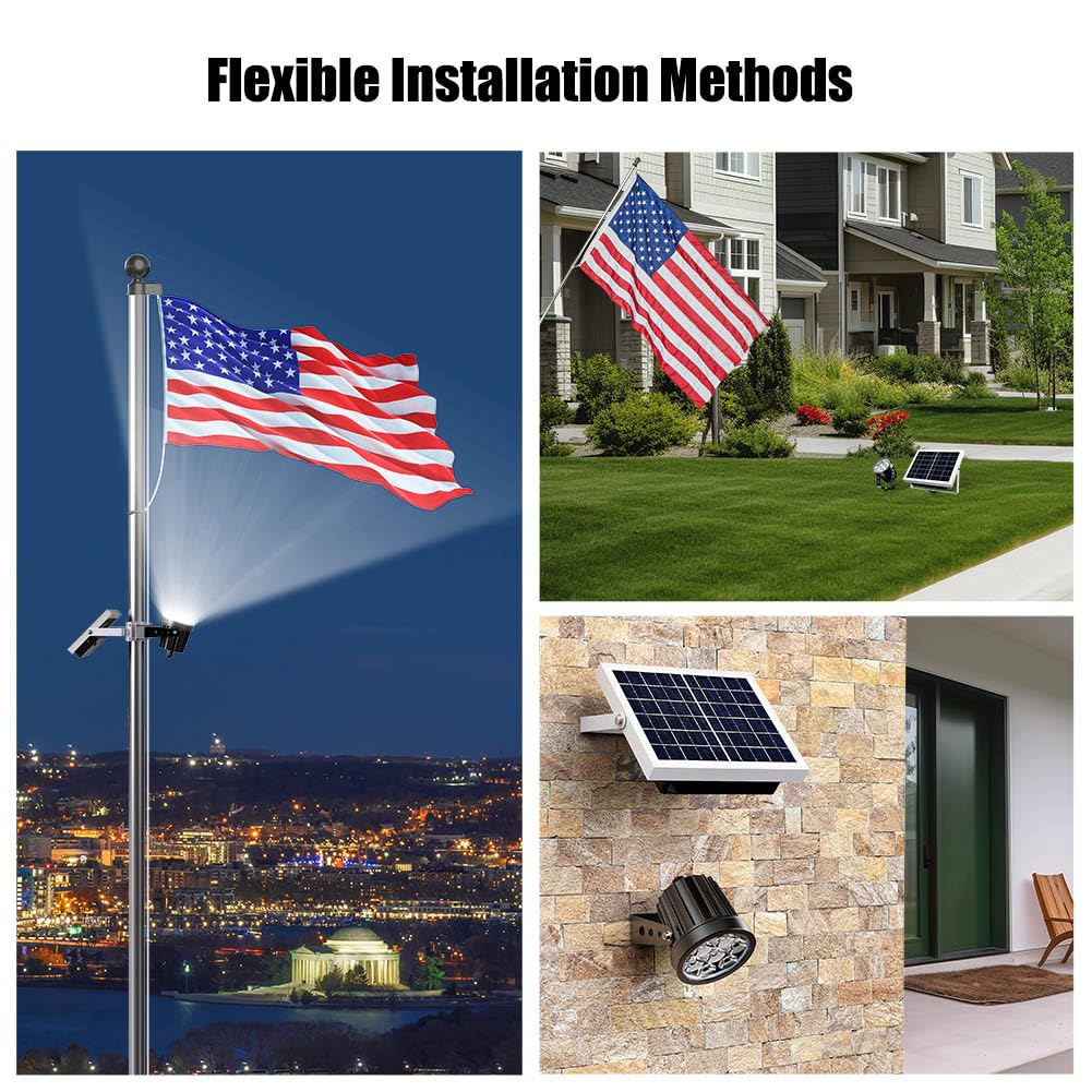 Hainee flag light with bracket mount for easy pole installation